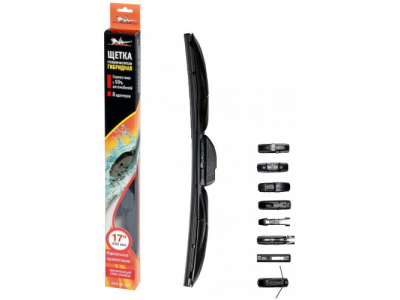 Щетка стеклоочистителя 430 мм (17) гибридная AIRLINE от Airline Щетка стеклоочистителя 430 мм (17) гибридная AIRLINE